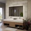 Alasta Dubai LED Bathroom Mirror 130 x 100 cm, Configurable, with Optional Makeup Mirror, Mirror Heating, and Selectable Light Color view 1