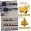 Adjustable 1/2-Inch Brass Water Pressure Reducer, Yellow view 2