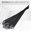 Black Metal Cable Ties, 100-Pack, 11.8, 304 Stainless Steel, Epoxy-Coated view 3