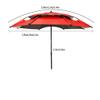 LNNW Fishing Umbrella, 2.2/2.4 m, Black view 2