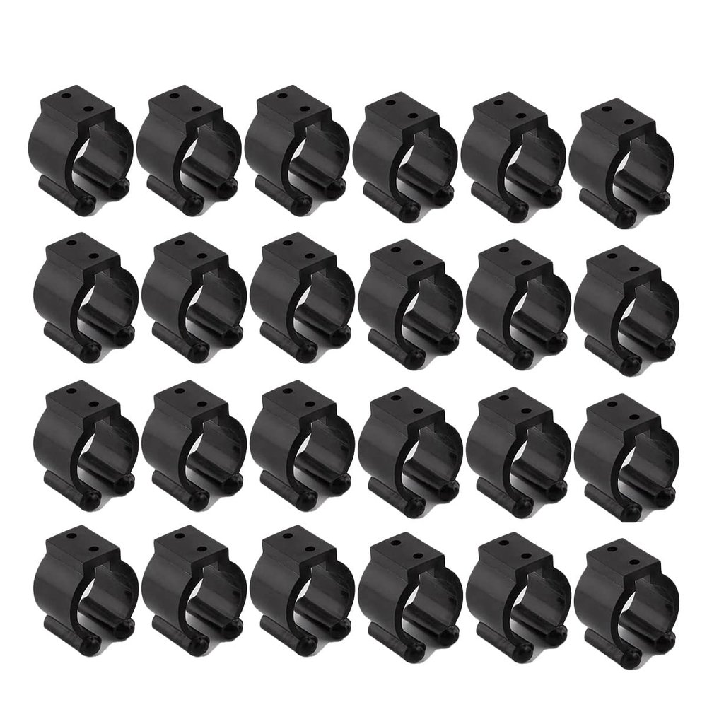 Beelooom 20-Piece Pole Storage Rack Tip Clamp Holder Clips for Pool Cues and Fishing Rods, 17 mm