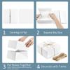 Beelooom White Gift Boxes, 12 Count, 20.3 x 20.3 x 10.2 cm, Paper Gift Boxes with Lids view 2
