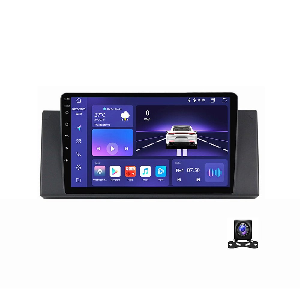 Double-DIN Navigation Radio for BMW X5 E39/E53, 9-Inch Touchscreen, MP5 Player