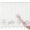 Kranzusch Dolphin Cafe Curtain 90 x 198 cm H/W, White/Gray-Blue, 1-Pack view 2