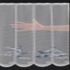 Kranzusch Dolphin Cafe Curtain 90 x 198 cm H/W, White/Gray-Blue, 1-Pack view 3