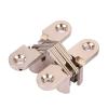 Concealed Cross Hinges, 180°, for Box Lids, Windows, Furniture, DIY, 12 × 42 mm, 2 Gold Pieces view 1