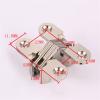 Concealed Cross Hinges, 180°, for Box Lids, Windows, Furniture, DIY, 12 × 42 mm, 2 Gold Pieces view 3