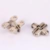 Concealed Cross Hinges, 180°, for Box Lids, Windows, Furniture, DIY, 12 × 42 mm, 2 Gold Pieces view 4