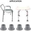 Kingke 8-Piece Set of Non-Slip Rubber Feet for Shower Chairs view 2