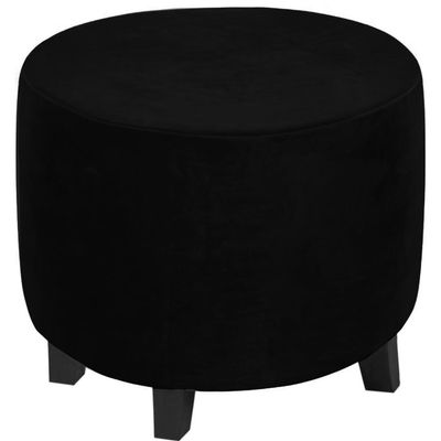 Round Stretch Velvet Ottoman Cover, 85 x 85 cm, Color #3