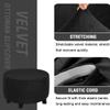 Round Stretch Velvet Ottoman Cover, 85 x 85 cm, Color #3 view 3