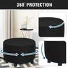 Round Stretch Velvet Ottoman Cover, 85 x 85 cm, Color #3 view 4