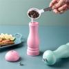 Manual Pepper and Salt Grinders, Refillable, 2-Pack, Pink view 3