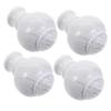 MUCKLILY 4-Piece Curtain Rod Finials, Durable Plastic Decorative End Caps, Tool-Free Installation view 1