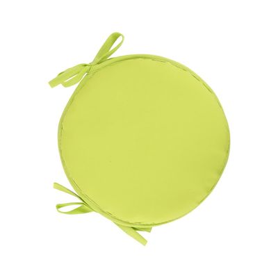 dijiusidy 4-Pack Round Cotton Chair Cushions with Ties, Lemon Yellow