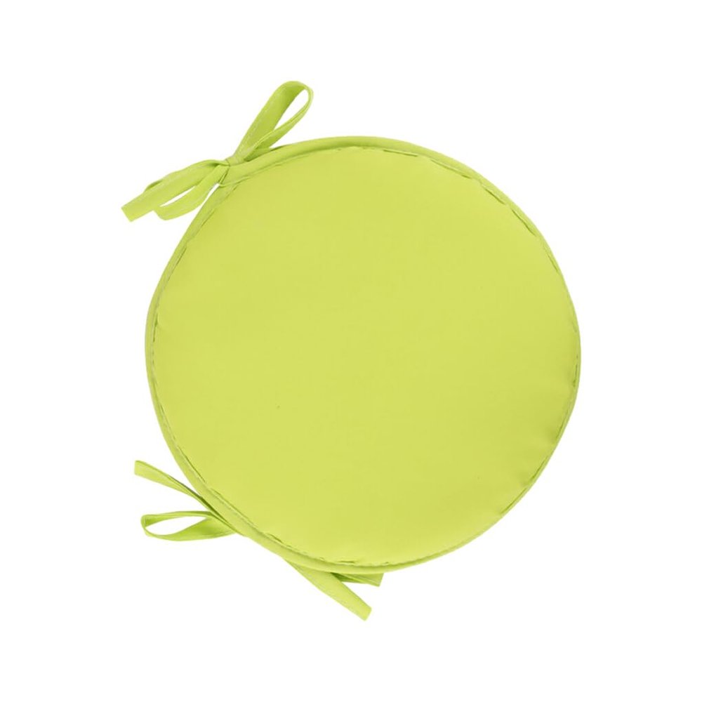 dijiusidy 4-Pack Round Cotton Chair Cushions with Ties, Lemon Yellow