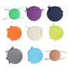 dijiusidy 4-Pack Round Cotton Chair Cushions with Ties, Lemon Yellow view 4