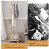 Elegant White Metal Coat Rack with Storage Basket view 3