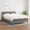 Festnight Dark Gray 55" x 75" Box Spring Bed with Mattress and Headboard view 1