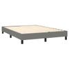 Festnight Dark Gray 55" x 75" Box Spring Bed with Mattress and Headboard view 4