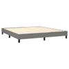Festnight 180x200 cm Double Box Spring Bed with Mattress, Headboard and Slatted Base, Dark Gray view 4