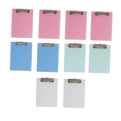 A5 Plastic Clipboards, 10-Pack, with Shaped Clip for School Enrollment Celebrations