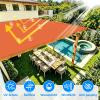 Waterproof Polyester Sun Shade Sail with Eyelets, Orange, 1.6 x 1.8 m view 2