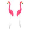 2-Piece HDPE Flamingo Garden Stakes, Realistic Garden Decor view 1