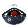 Adjustable Floral Waist Bag with Headphone Port view 2