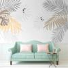 Photo Wallpaper for Kids' Room, Hand-Drawn Palm Leaf Plant, Non-Woven, 250 x 175 cm - M221124 view 2