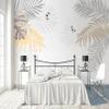 Photo Wallpaper for Kids' Room, Hand-Drawn Palm Leaf Plant, Non-Woven, 250 x 175 cm - M221124 view 3