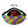 Travel Fanny Pack with Headphone Port, Adjustable Strap, Colorful Puzzle Pattern view 2