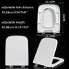 Modern Square Toilet Seat with Soft-Close, Quick-Release and Adjustable Hinges view 2
