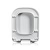 Modern Square Toilet Seat with Soft-Close, Quick-Release and Adjustable Hinges view 3