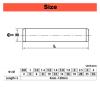 304 Stainless Steel Cylindrical Positioning Pin with Solid Shank, GB119, Length 4120 mm, M0.8–M6/M25 (Color: 10 mm, Size: M10, 5 pcs) view 3