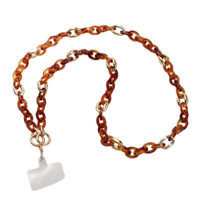 Whakano Long Acrylic Phone Lanyard, Universal Strap for All Smartphones, Dark Brown