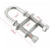GOPEO Marine Boat 304 Stainless Steel U-Bolt, 10 mm Bow Shank Diameter, 3/8" Stern Eye, 5" Length, Cleat Rigging Hardware view 2