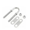 GOPEO Marine Boat 304 Stainless Steel U-Bolt, 10 mm Bow Shank Diameter, 3/8" Stern Eye, 5" Length, Cleat Rigging Hardware view 3