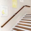 PacuM 1–20 ft Handrail Complete Set, Non-Slip Wooden Handrail for Interior Stairs, Wall-Mounted Railing for Home, Garden, and Hallways view 4