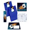 Minkocards 8 Football Birthday Invitations for Boys, with Envelopes, Blue Party Bags, Stickers, Bookmarks & Battleship Game view 1