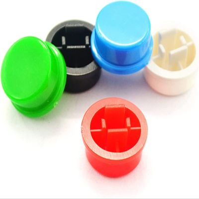50-Piece Round Tactile Keycap Kits, 9.58 × 5.1 mm, for 12 × 12 × 7.3 mm Micro Tactile Switches, Red