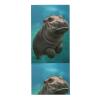 EgoMed Hand Towel 30 x 70 cm, Soft Towel with Cute Hippos view 1