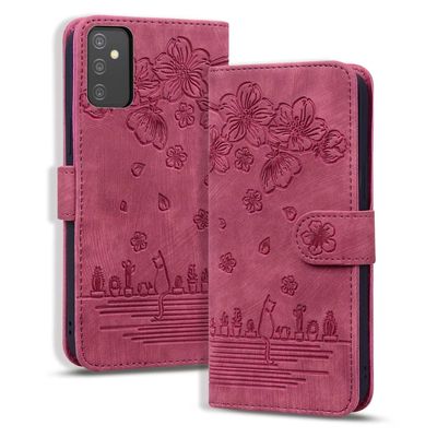 Beajew Wallet Flip Case for Samsung Galaxy A33 5G, PU Leather, Magnetic Closure, Stand Function, Card Slots, Burgundy