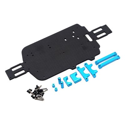 RCGOFOLLOW Aluminum Alloy Chassis Plate for Wltoys 1/18 A949 RC Car, Blue