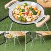 Portable Stainless Steel Fire Pit Tripod Grill, Height-Adjustable view 3