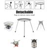 Portable Stainless Steel Fire Pit Tripod Grill, Height-Adjustable view 4