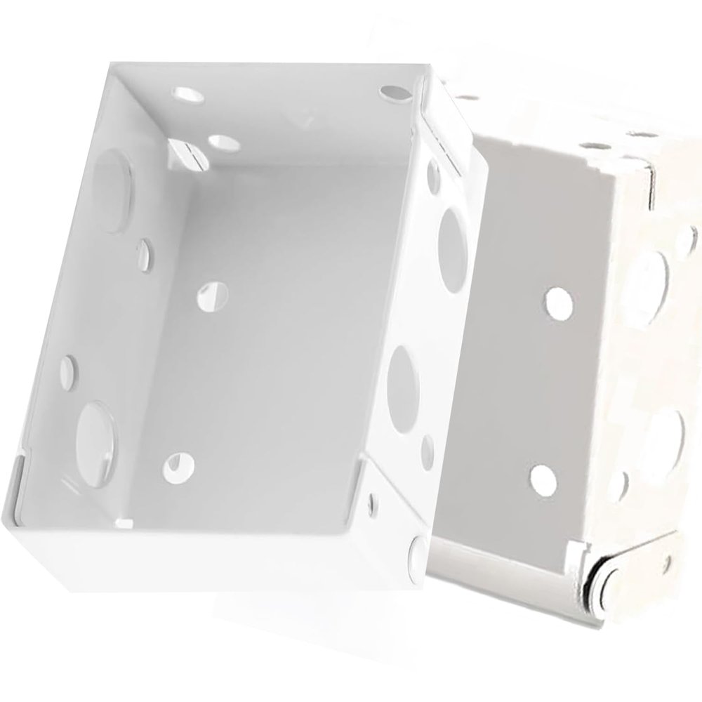 1 Pair of White Metal Box Mounting Clips for Blinds