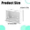 1 Pair of White Metal Box Mounting Clips for Blinds view 2