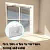 1 Pair of White Metal Box Mounting Clips for Blinds view 3