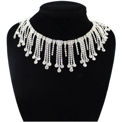 Rhinestone Chain Tassel Fringe Trim for DIY Crafts and Decorations